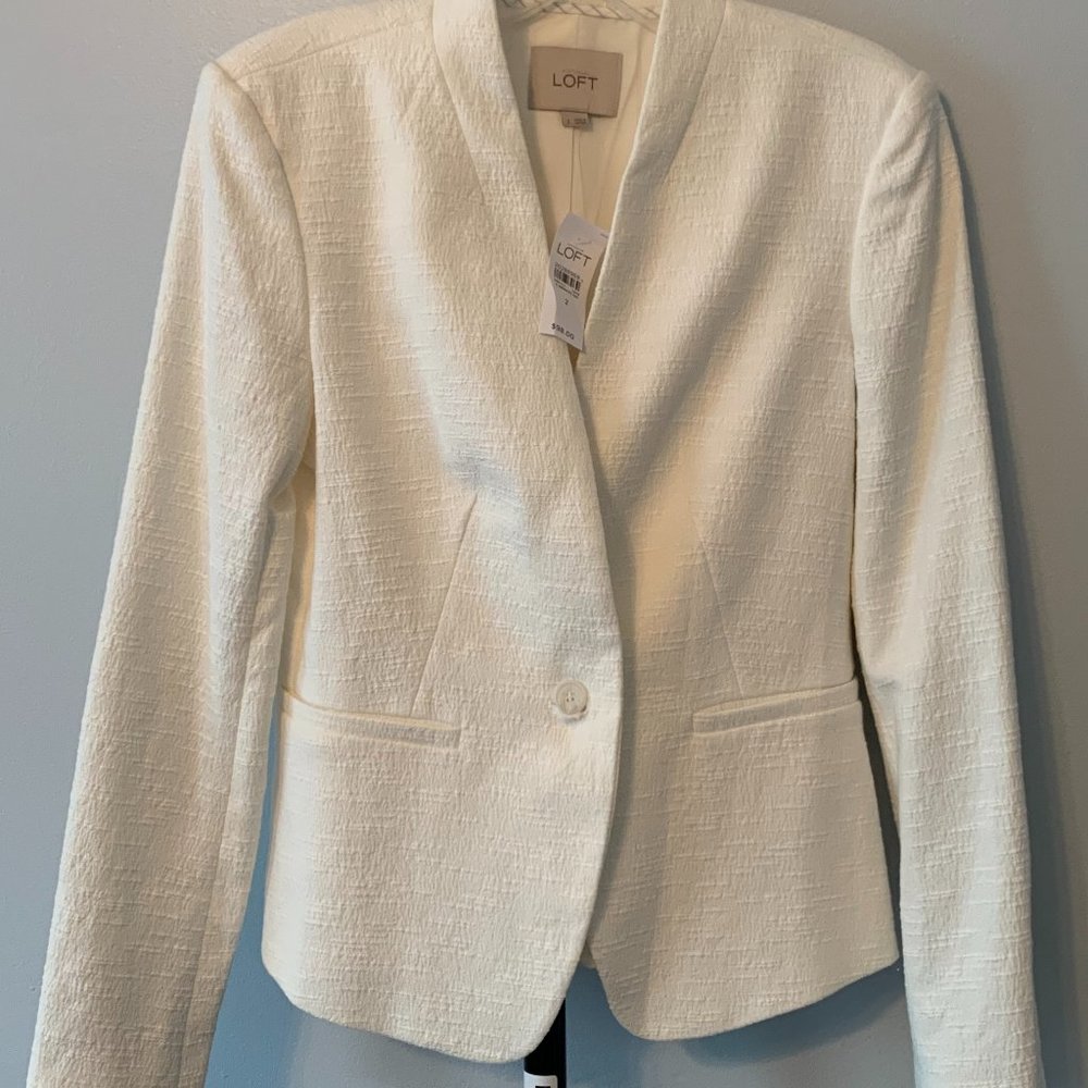 Loft- White Jacket- NWT-size 2